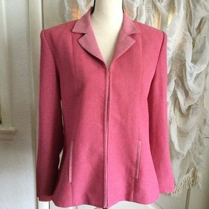 Vintage Suit Jacket Women pink Lined Size 40 Wellmade Rare